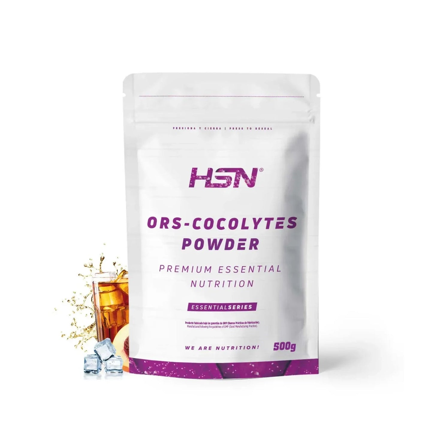 HSN ORS Cocolytes Agua de Coco + Electrolitos en Polvo Té Helado de Melocotón 500g