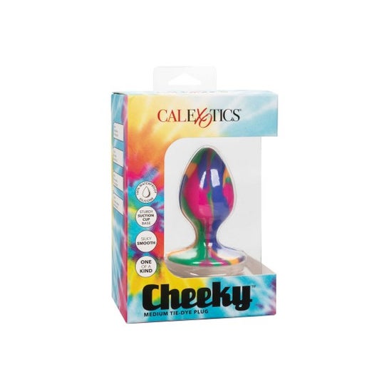 CalExotics Cheeky Medium Tiedye Anal Plug 1ud