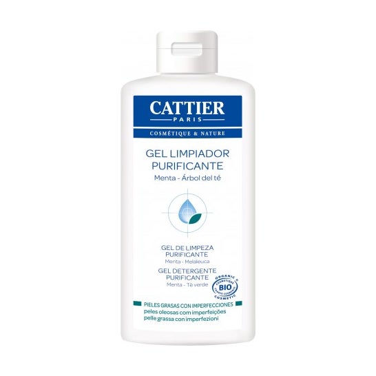 Cattier Gel Limpiador Purificante Menta Arbol de Té BIO 200ml