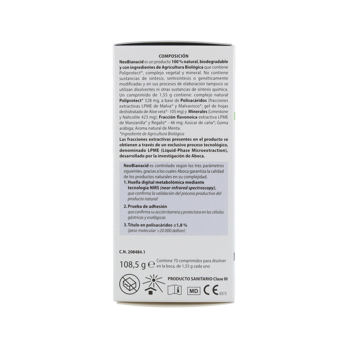 Aboca NeoBianacid Sabor Menta 70comp