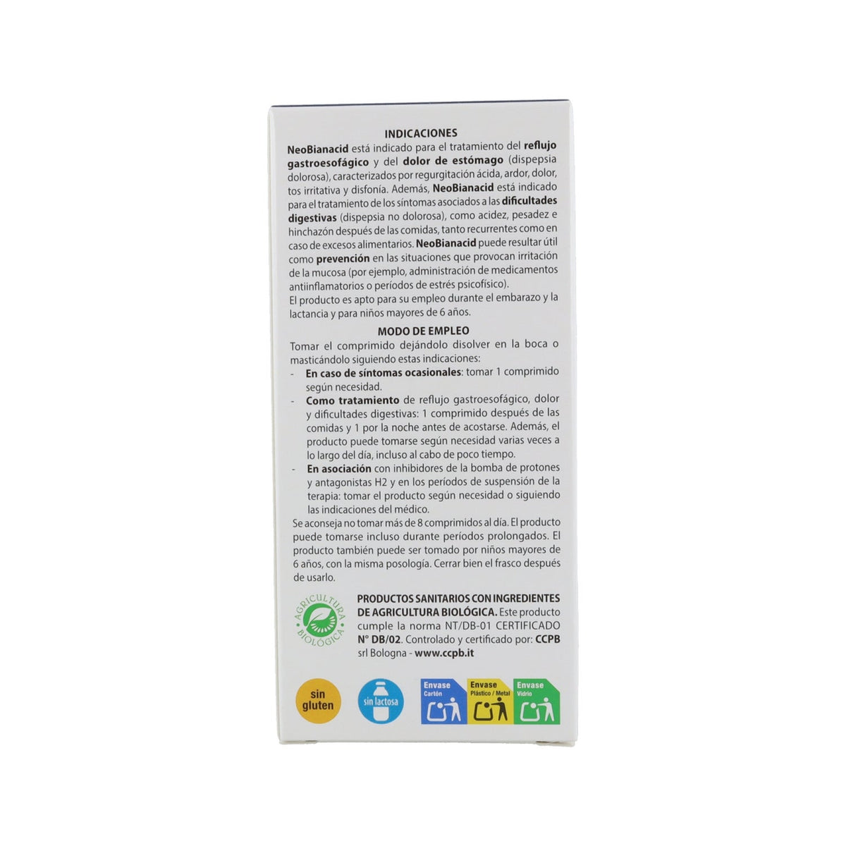 Aboca NeoBianacid Sabor Menta 70comp