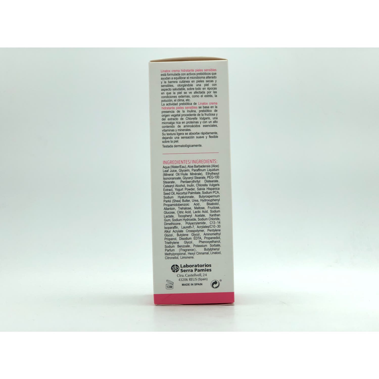 Linatox Crema Hidratante Pieles Sensibles Prebiótica 200ml