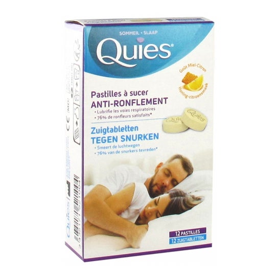 Quies Pastillas miel chupadora anti ronquidos miel de limón miel got gotas