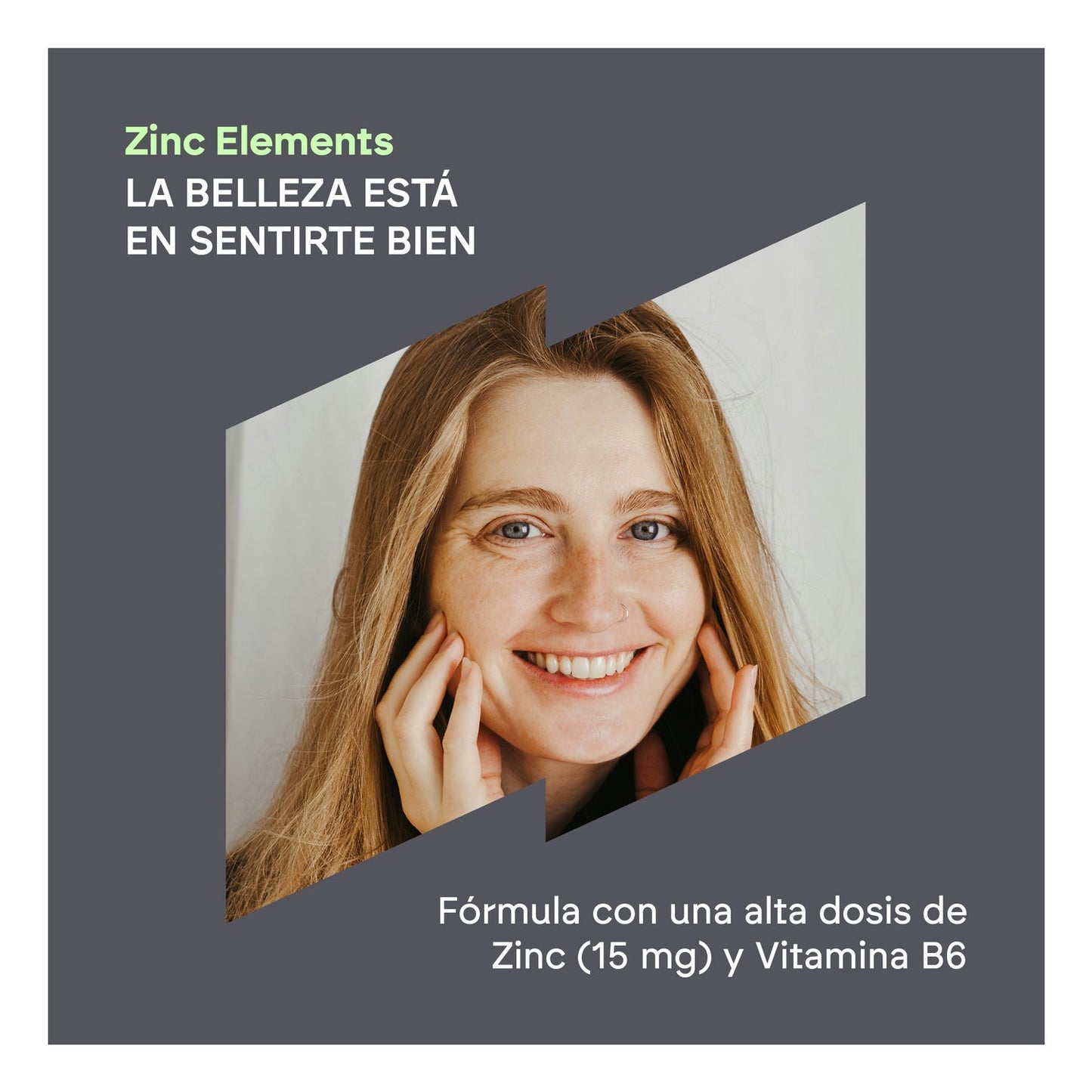 Nutralie Zinc + Vitamina B6 Acné Pelo Piel Vegano 120caps