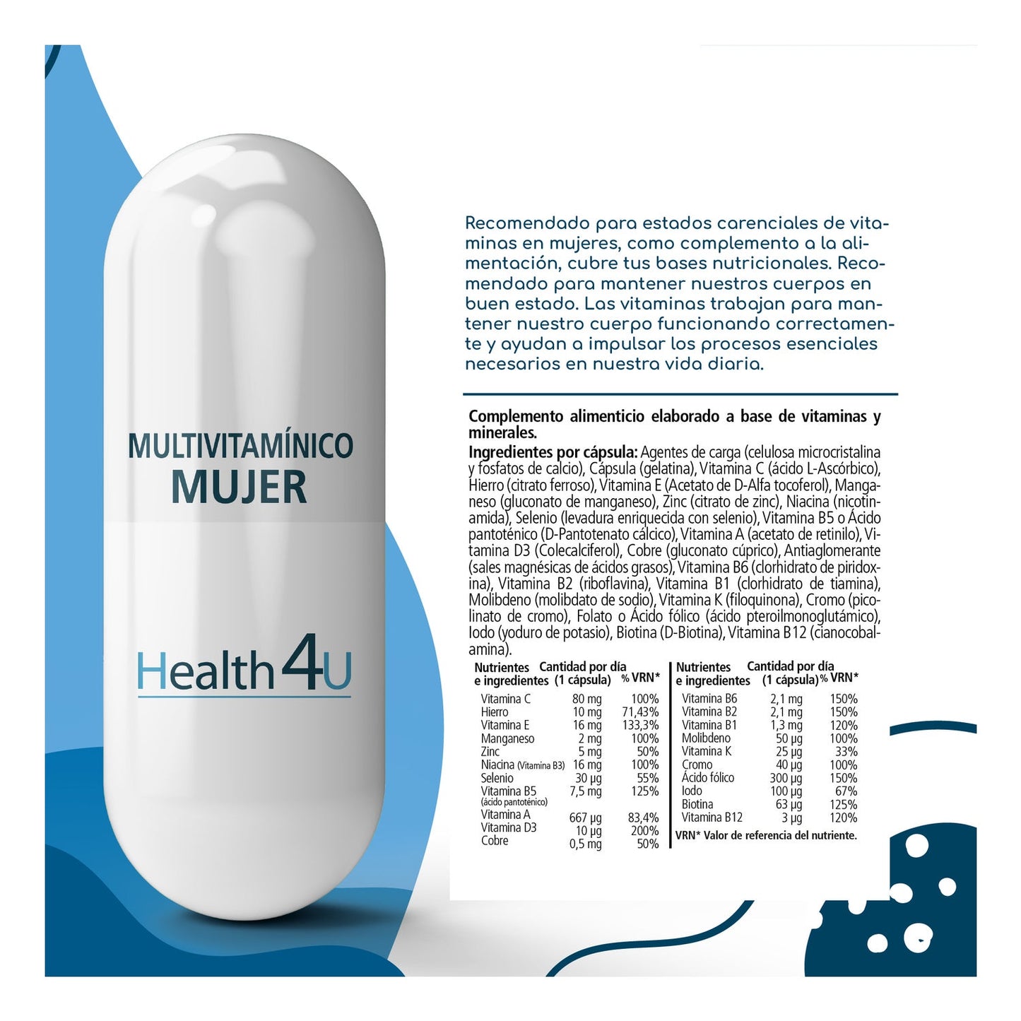H4U Multivitamínico Mujer 30caps