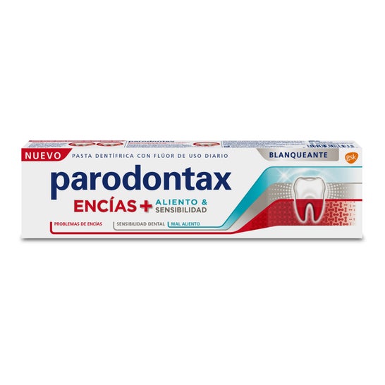 Parodontax Encías + Aliento & Sensibilidad Blanqueante 75ml