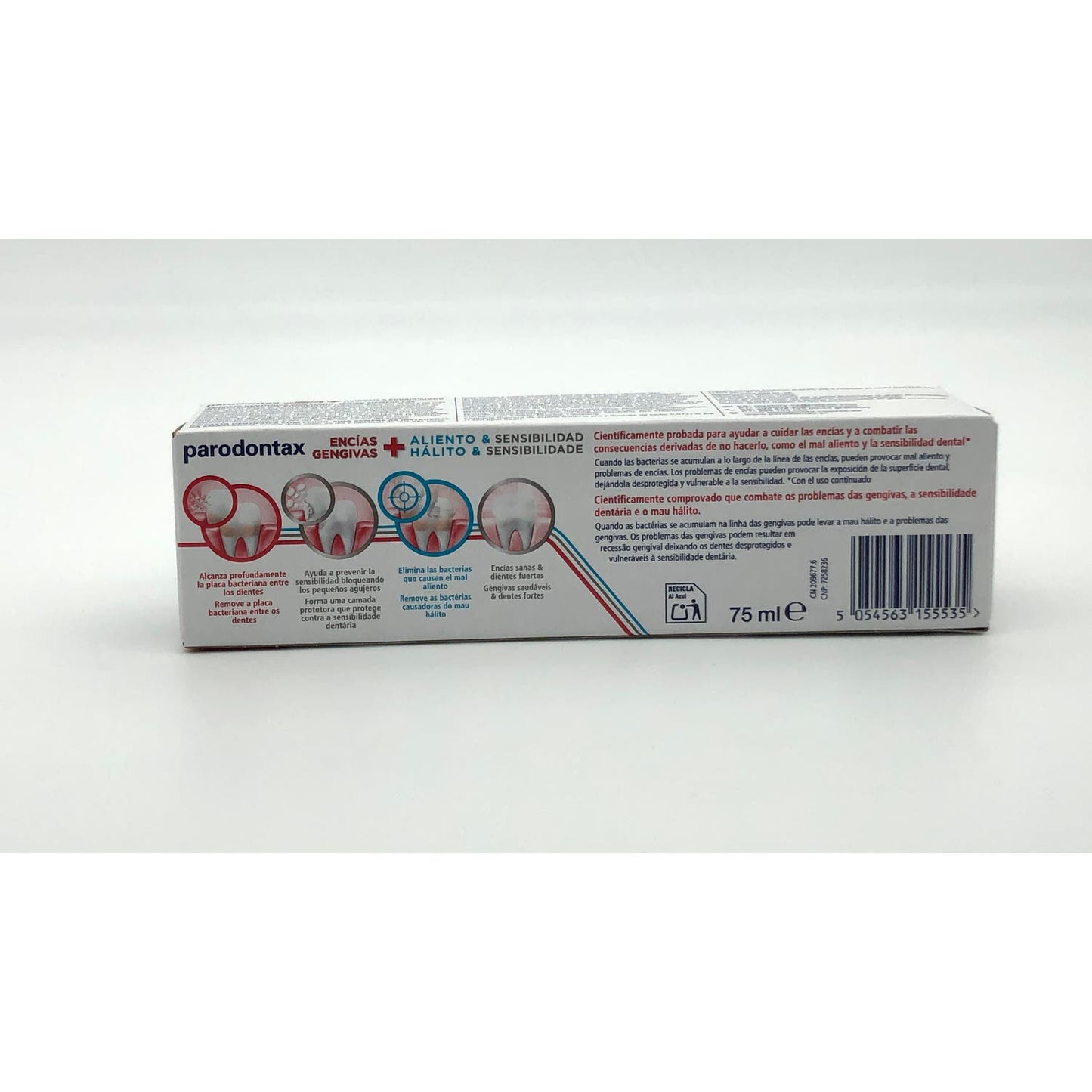 Parodontax Encías + Aliento & Sensibilidad Blanqueante 75ml