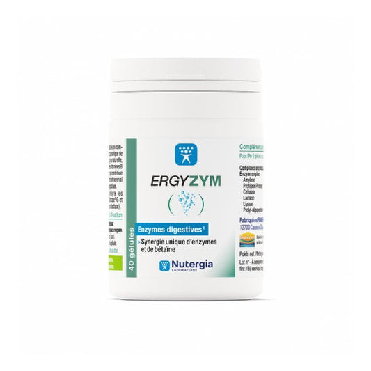Nutergia Ergyzym Enzimas digestivas 40 cápsulas