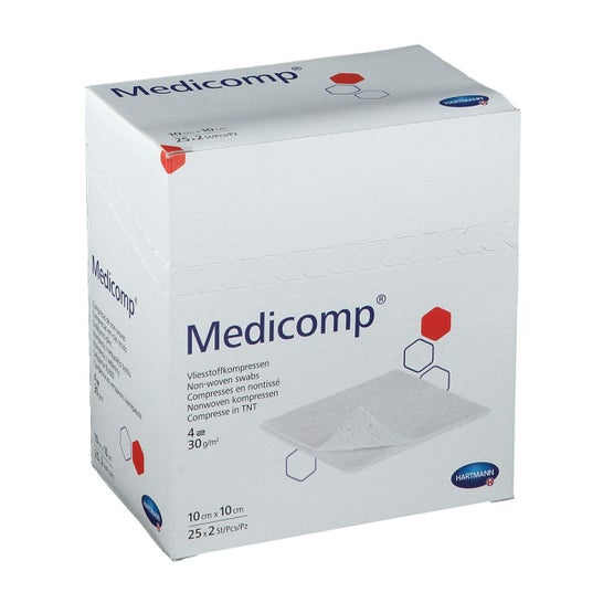 Medicomp BoîTé Compresas Apósito no Estériles 10x10 mm 2x25 uds
