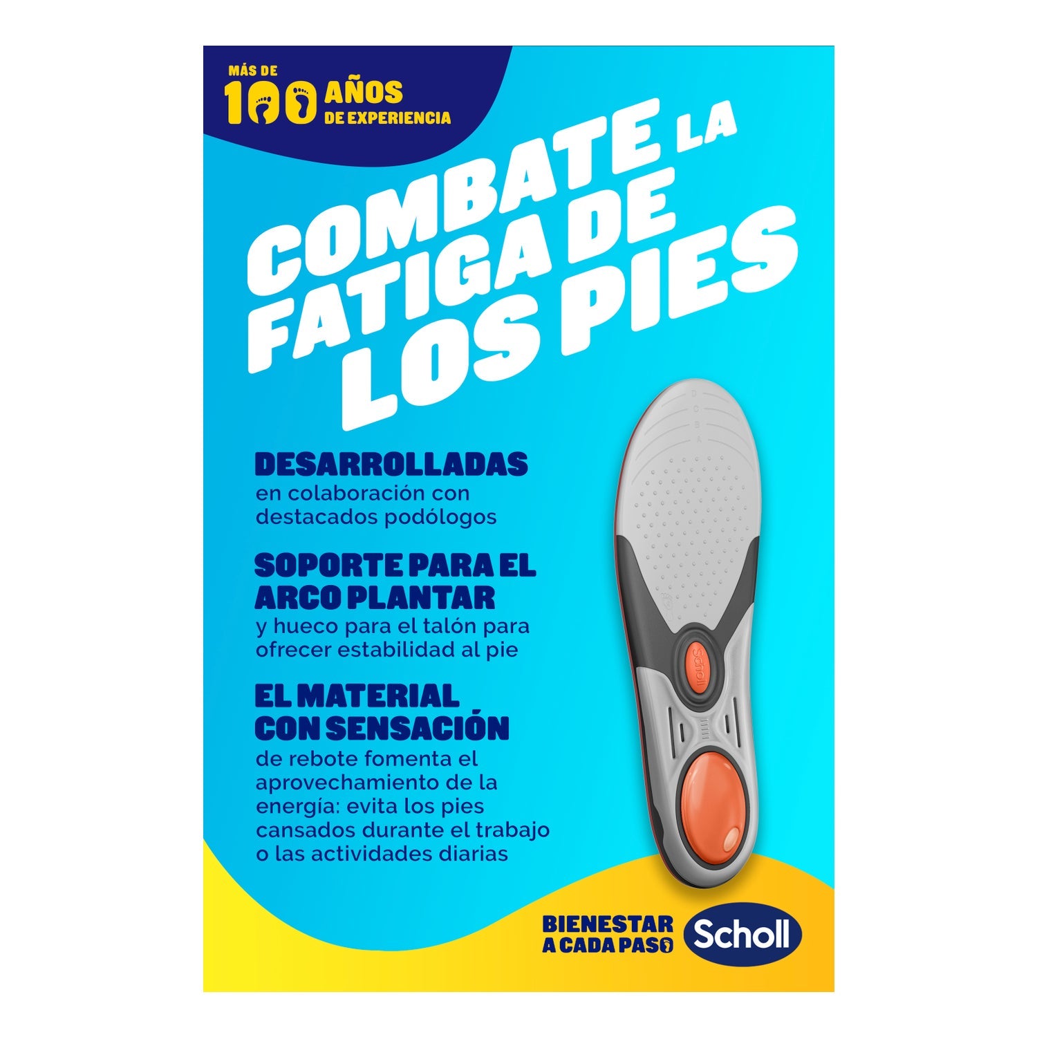Scholl LiquiFlex Plantillas Soporte Extra Talla L 1par