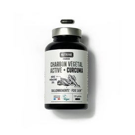 Nutrivie Carbón Vegetal Activado Cúrcuma 120 Perlas