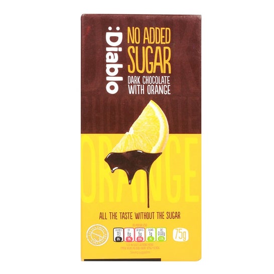 :Diablo Chocolate Negro con Naranja 75 g