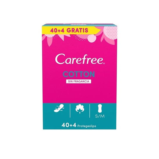 Carefree Cotton Sin Fragancia Talla S/M 44uds