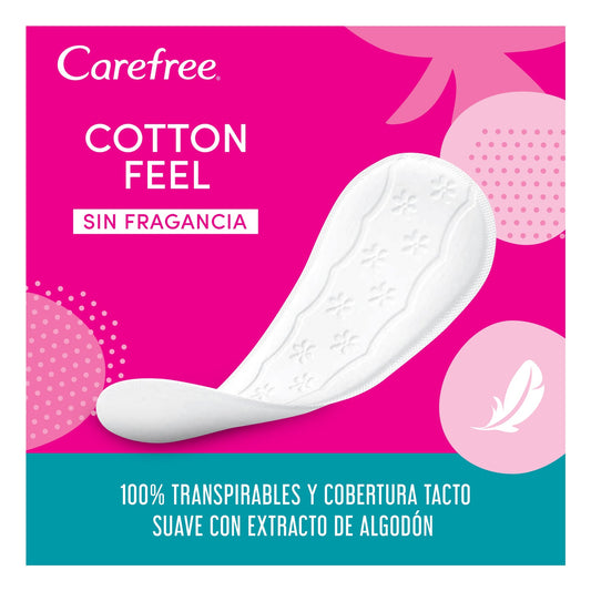 Carefree Cotton Sin Fragancia Talla S/M 44uds