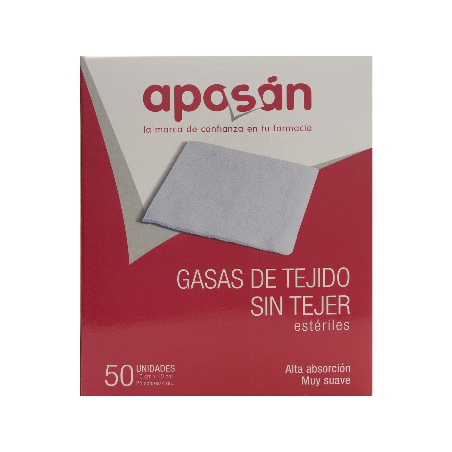 Aposán Gasas de Tejido sin Tejer Estériles Alta Absorción 50uds