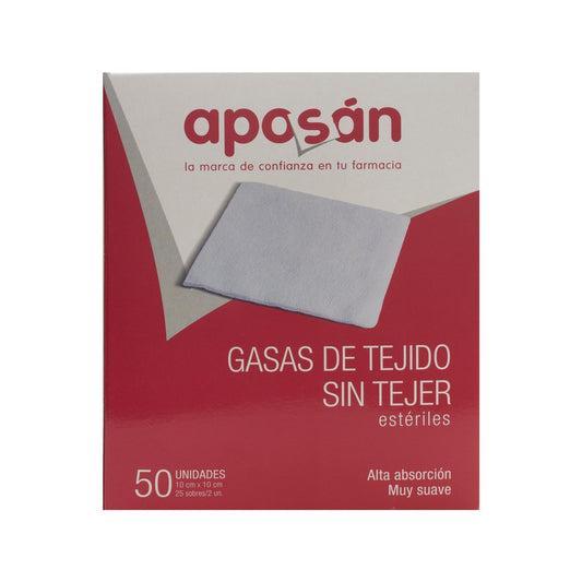 Aposán Gasas de Tejido sin Tejer Estériles Alta Absorción 50uds