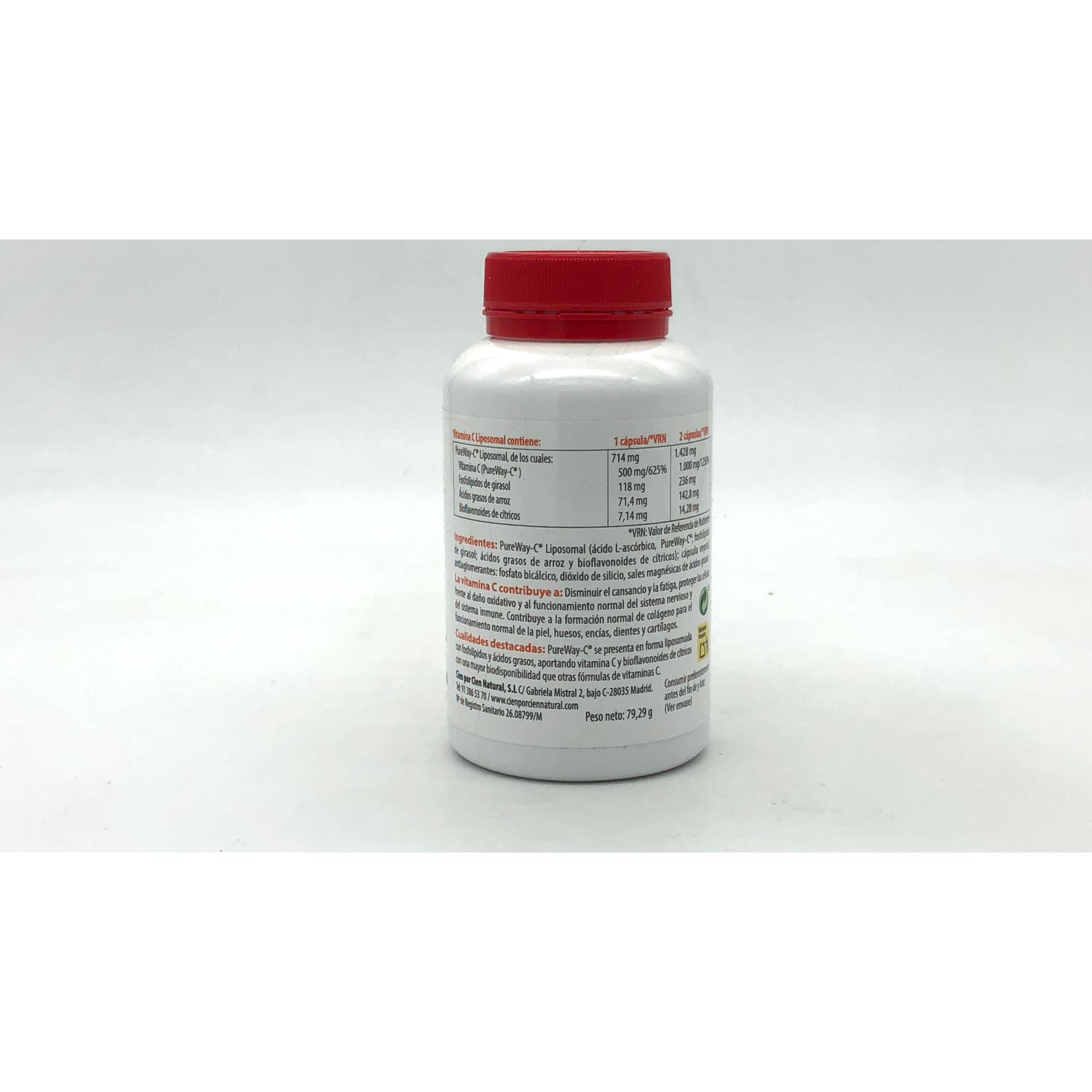 100% Natural Vitamina C Liposomal 90caps