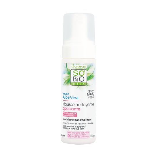 So'Bio Étic Espuma Limpiadora Calmante Aloe Bio 150 ml