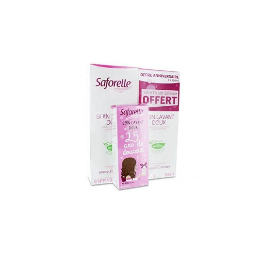 Saforelle Gentle Cleansing Care Intimate Cleansing 500ml lote de 2 + 100ml Gratis
