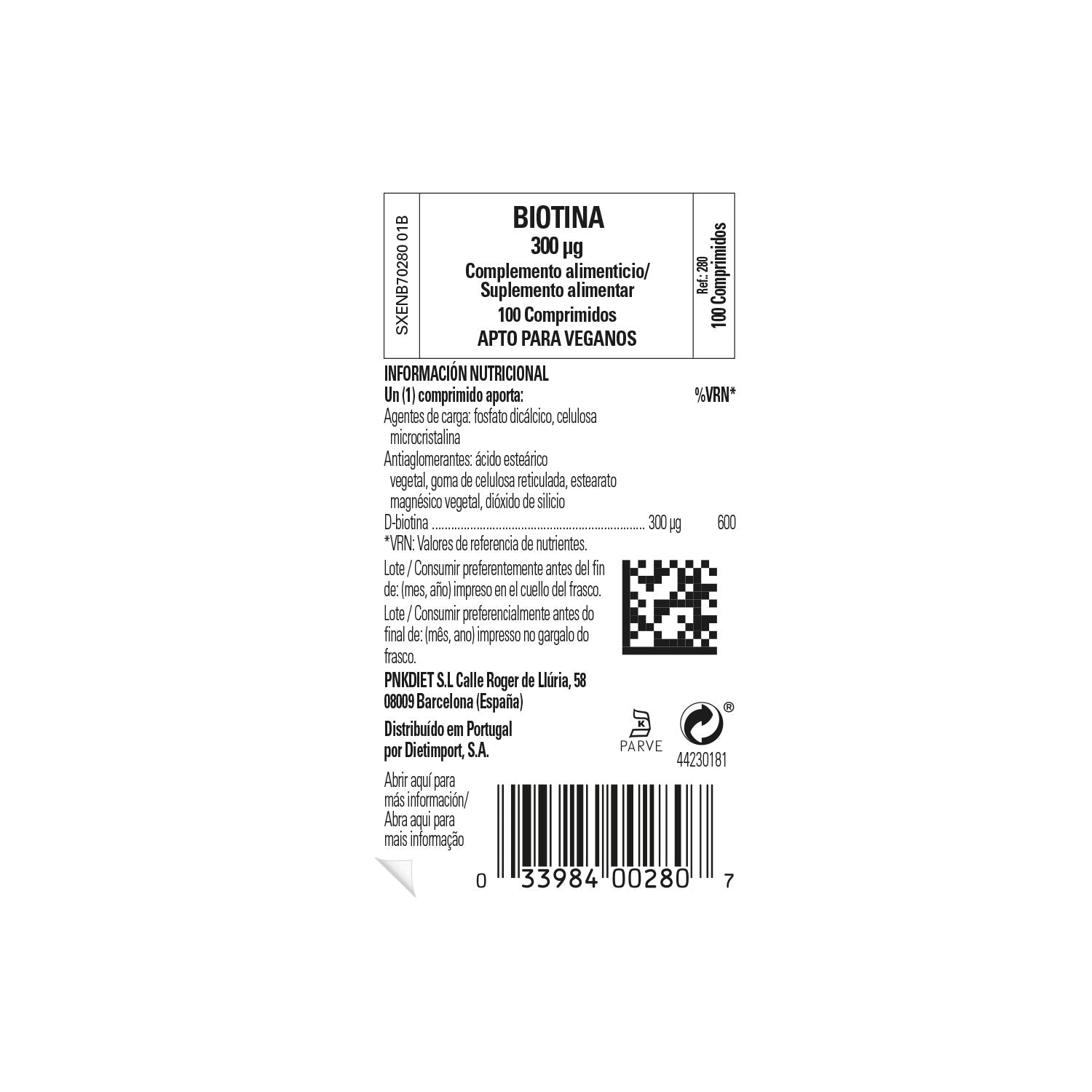 Solgar Biotina 300μg 100comp