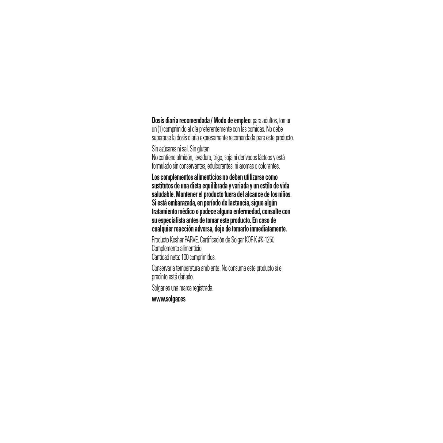 Solgar Biotina 300μg 100comp