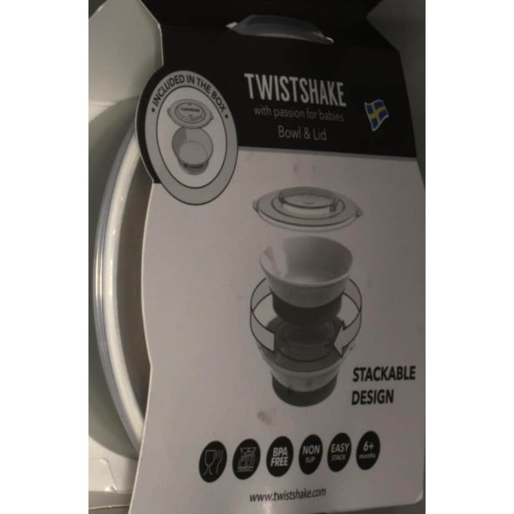 Twistshake Tazón Color Blanco Pastel +6m 520ml