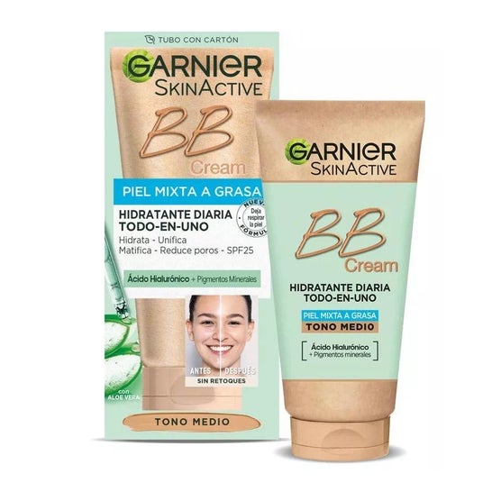 Garnier Skinactive Bb Cream Piel Mixta Grasa SPF25 Medium 50ml