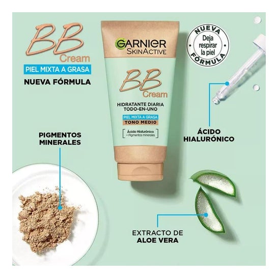 Garnier Skinactive Bb Cream Piel Mixta Grasa SPF25 Medium 50ml