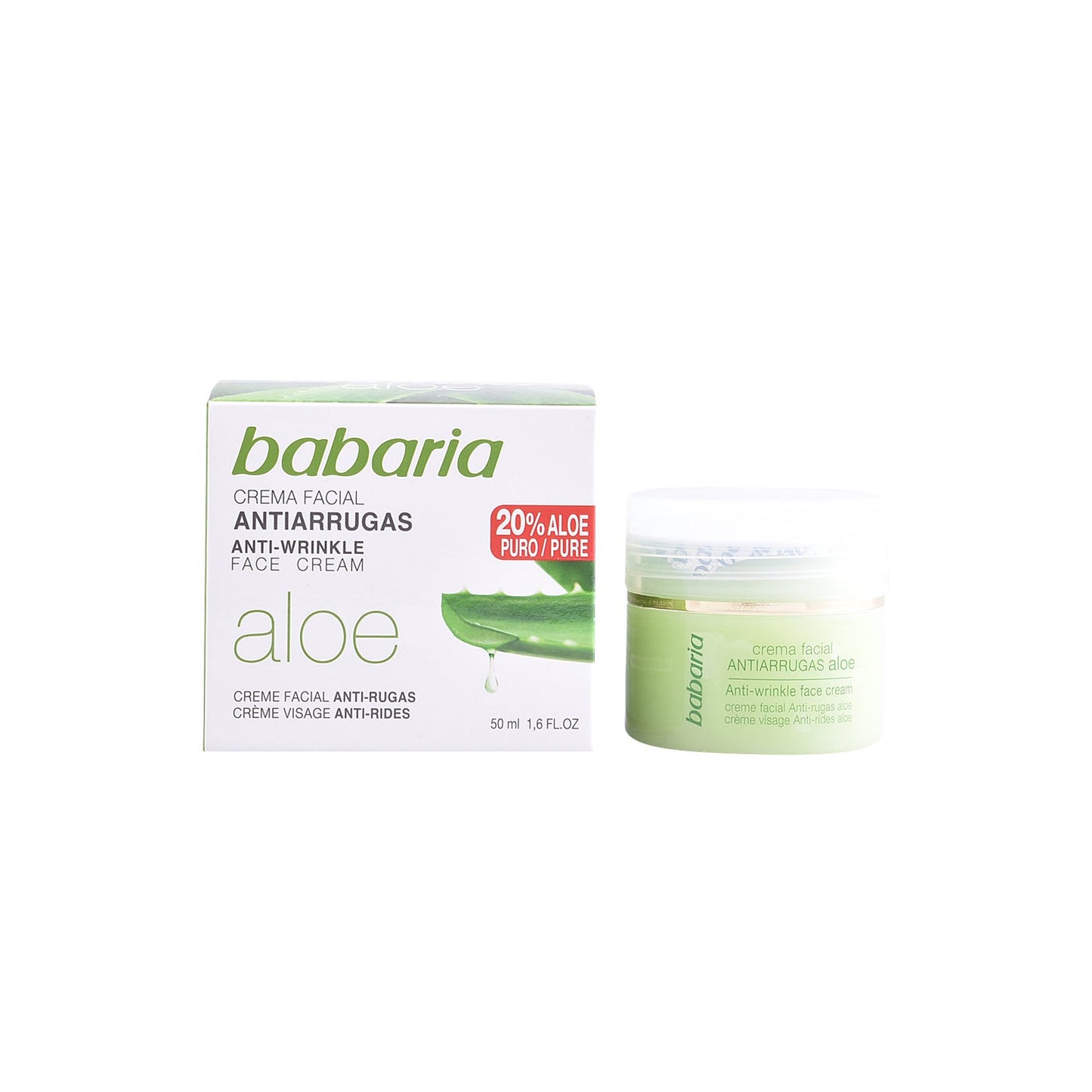 Babaria Crema Facial Antiarrugas Aloe Vera 50ml