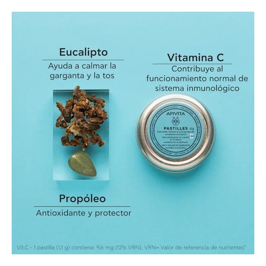 Apivita Para el Dolor de Garganta y Alivio de la Tos Eucalipto 45g