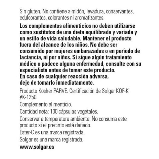 Solgar Quercitina Complex con Ester-C Plus 100vcaps