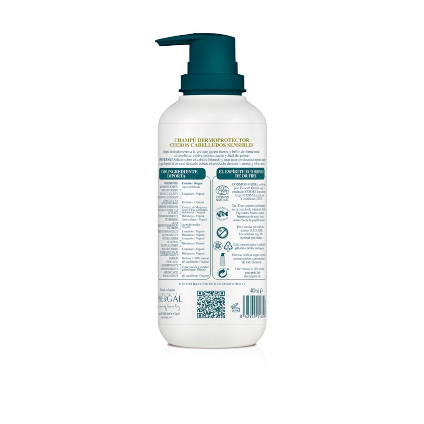 Dr. Tree Champú Dermoprotector Cuero Cabelludo Sensible 400ml