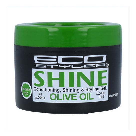 Eco Styler Shine Gel Fijador Aceite Oliva Sin Alcohol Fuert 89ml