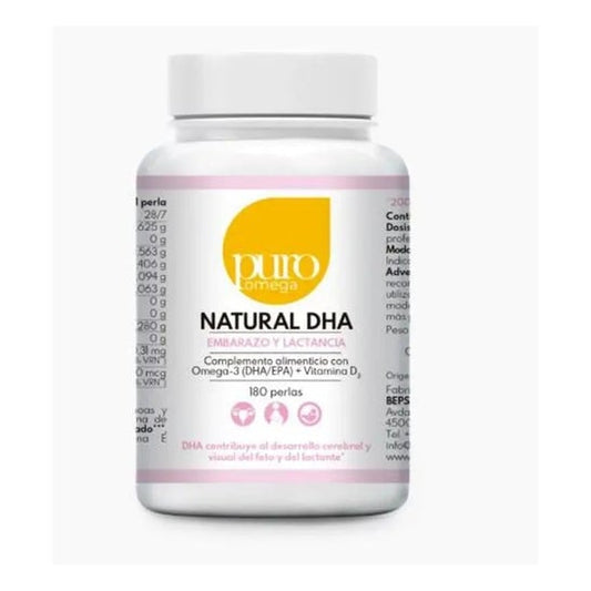 Puro Omega Natural DHA Embarazo y Lactancia 180 Perlas