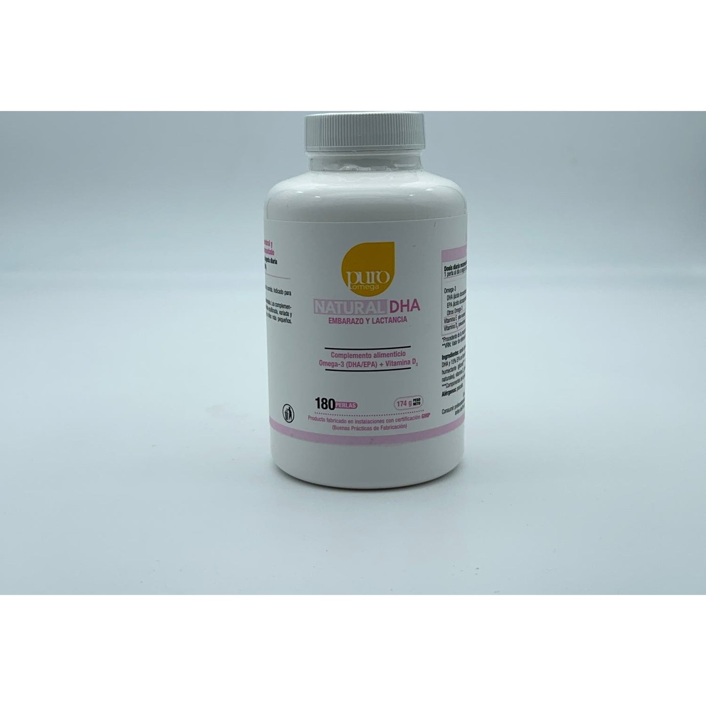Puro Omega Natural DHA Embarazo y Lactancia 180 Perlas