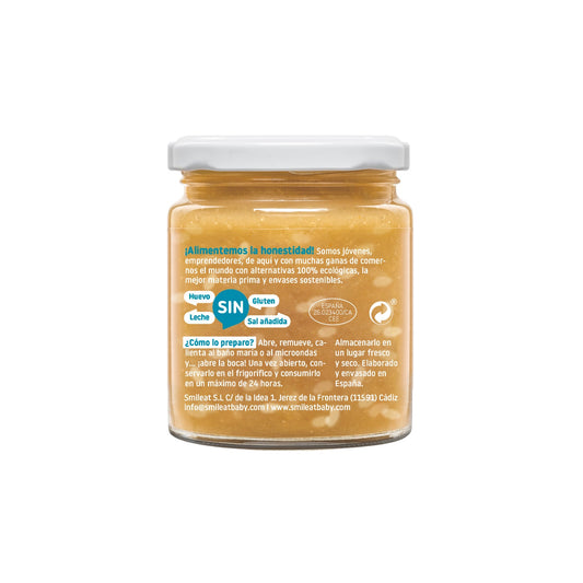 Smileat Tarrito Ecológico CA-CHI-TOS de Arroz Integral con Salmón y Guisantes 230g