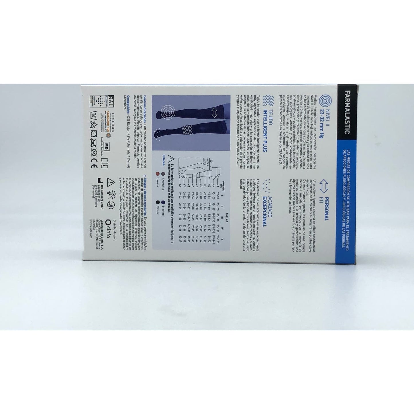 Farmalastic Novum Intelligent Plus media larga compresión normal color caviar T-3 1ud