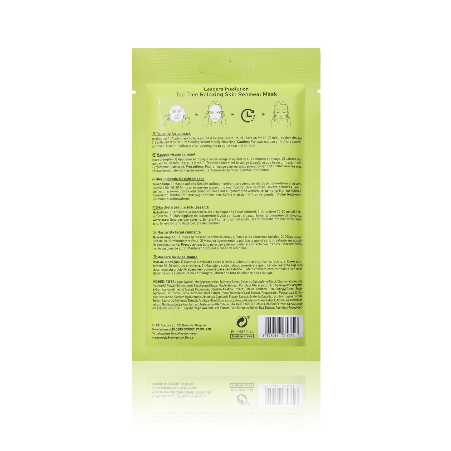 Leaders Tea Tree Relaxing Skin Renewal Mask 25ml