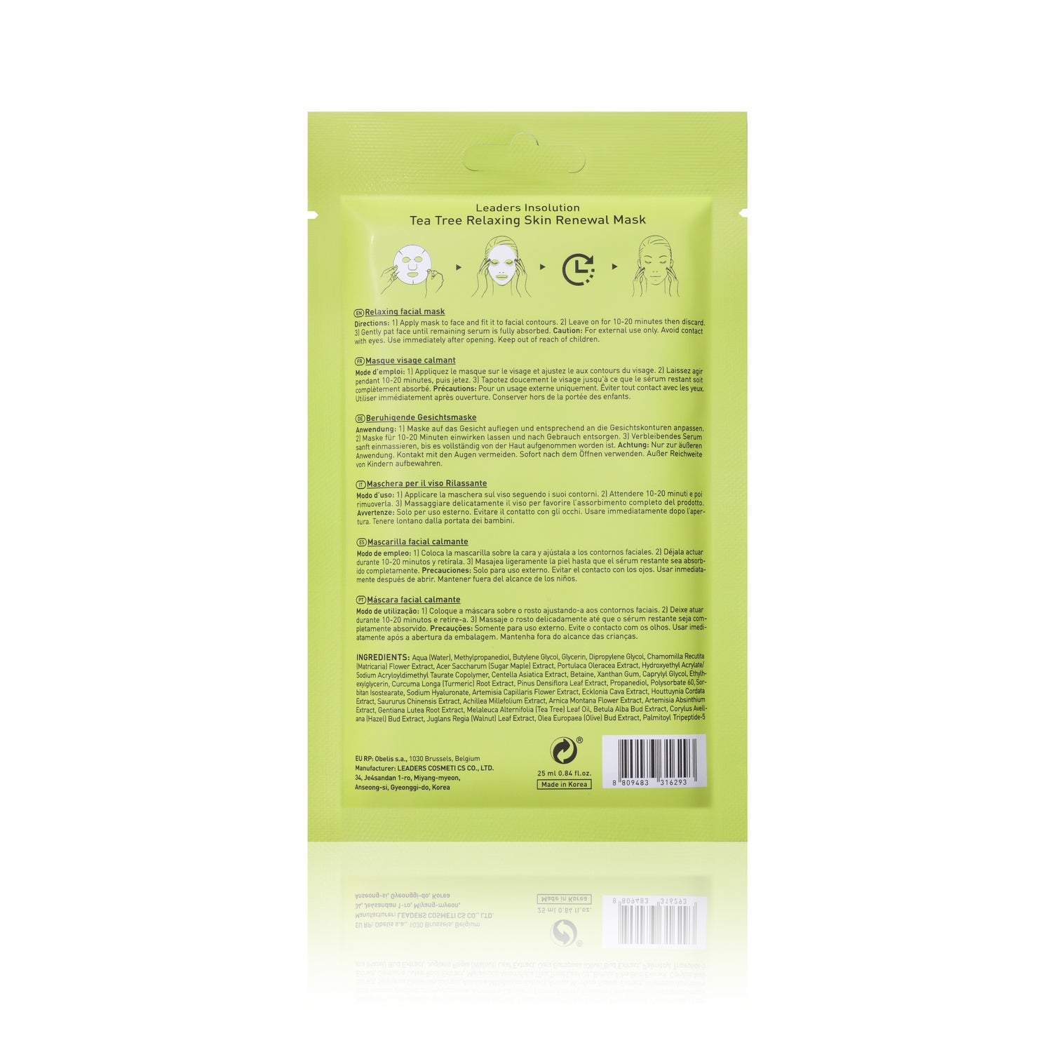 Leaders Tea Tree Relaxing Skin Renewal Mask 25ml