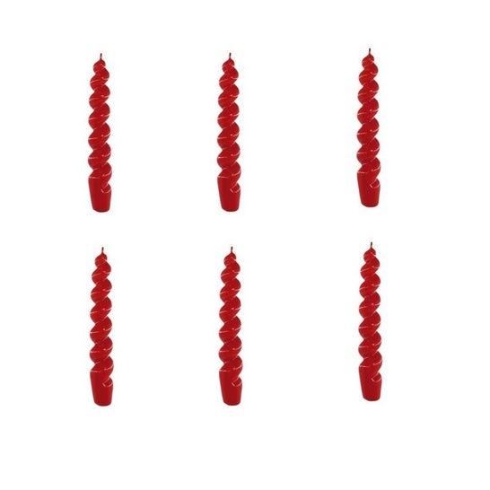 Cerabella Vela Bujia Espiral 143 N18 Roja 2,3x21cm 6uds