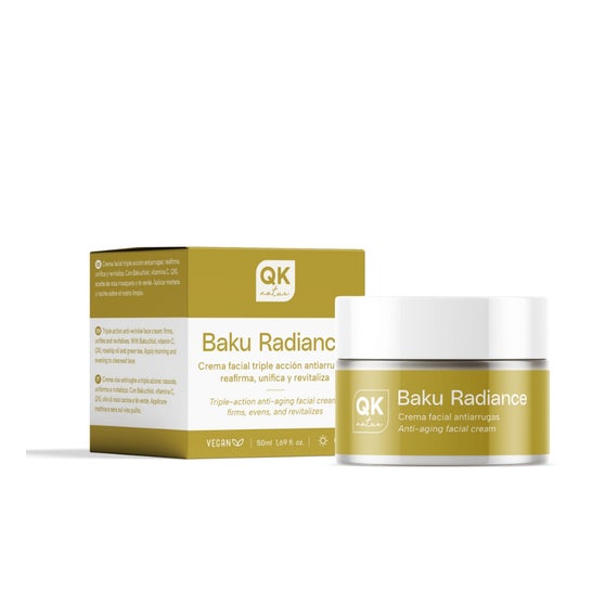 Qknatur Baku Radiance Crema Facial Antiarrugas Día y Noche 50ml