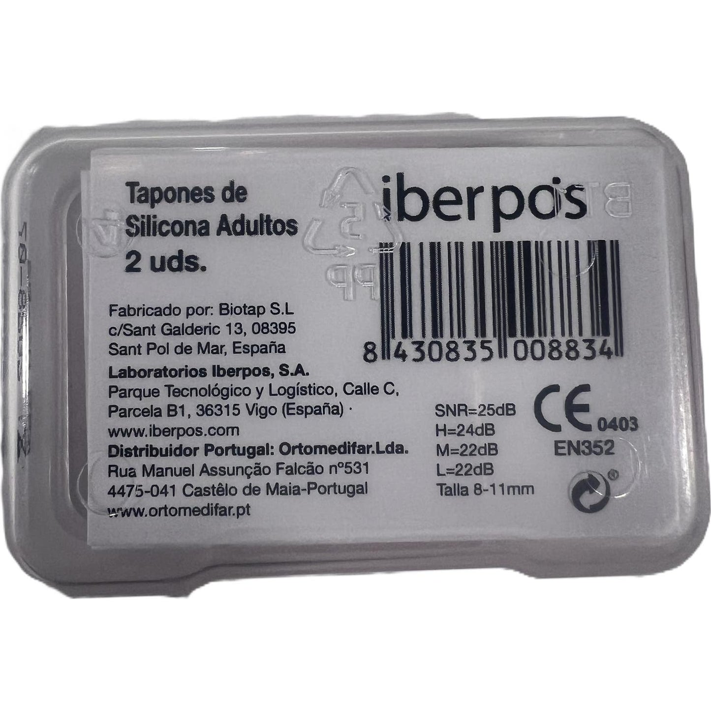 Iberpo's Tapones Silicona Adulto 1 Par
