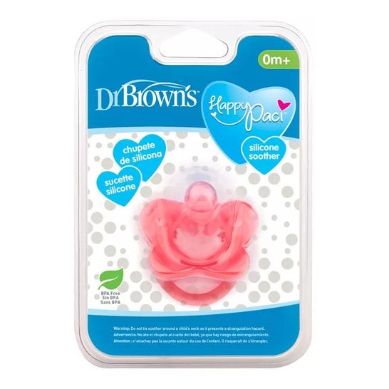 Dr Brown'S Chupete Silicona Rosa 0- 6 M