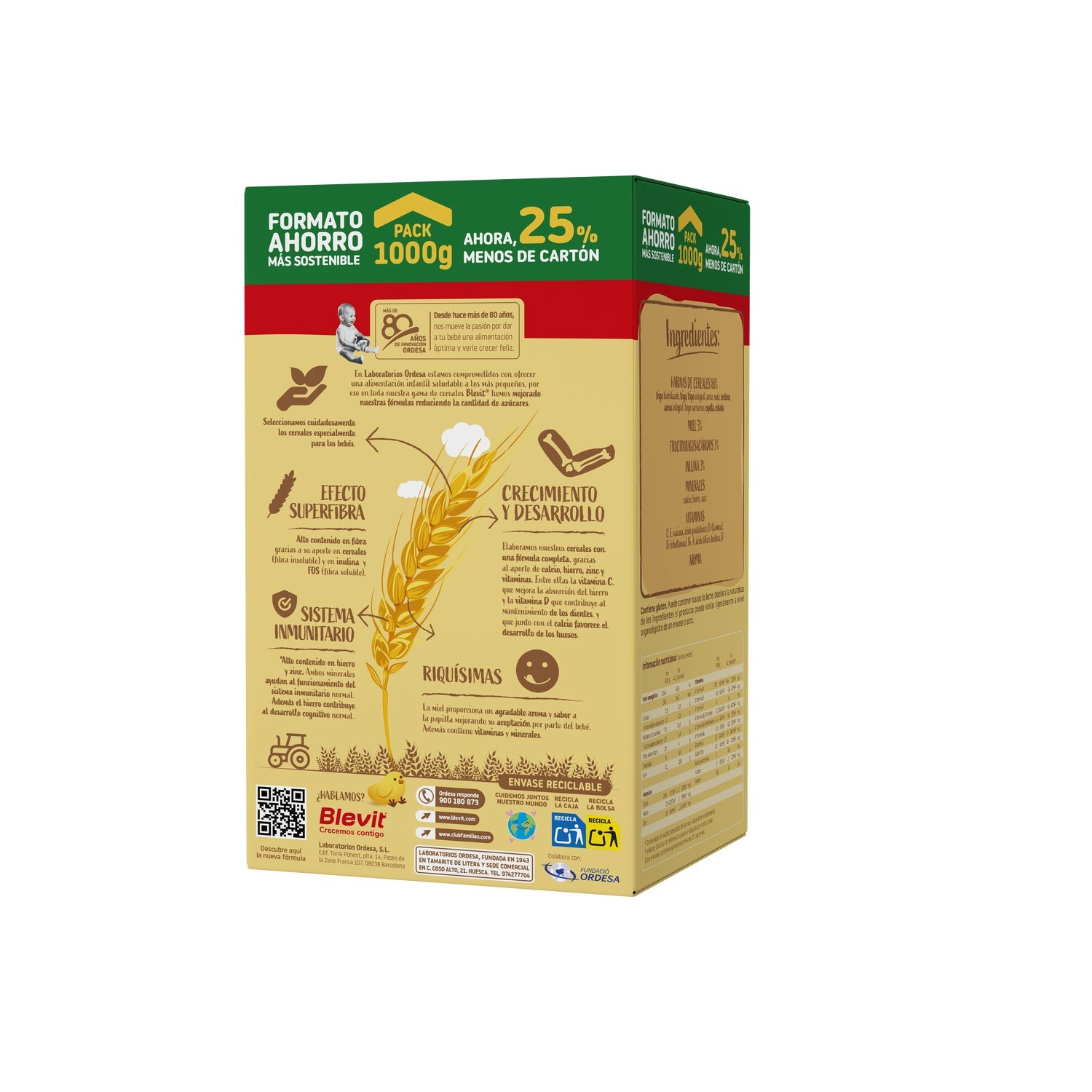 Blevit® Superfibra 8 Cereales Miel 1000g