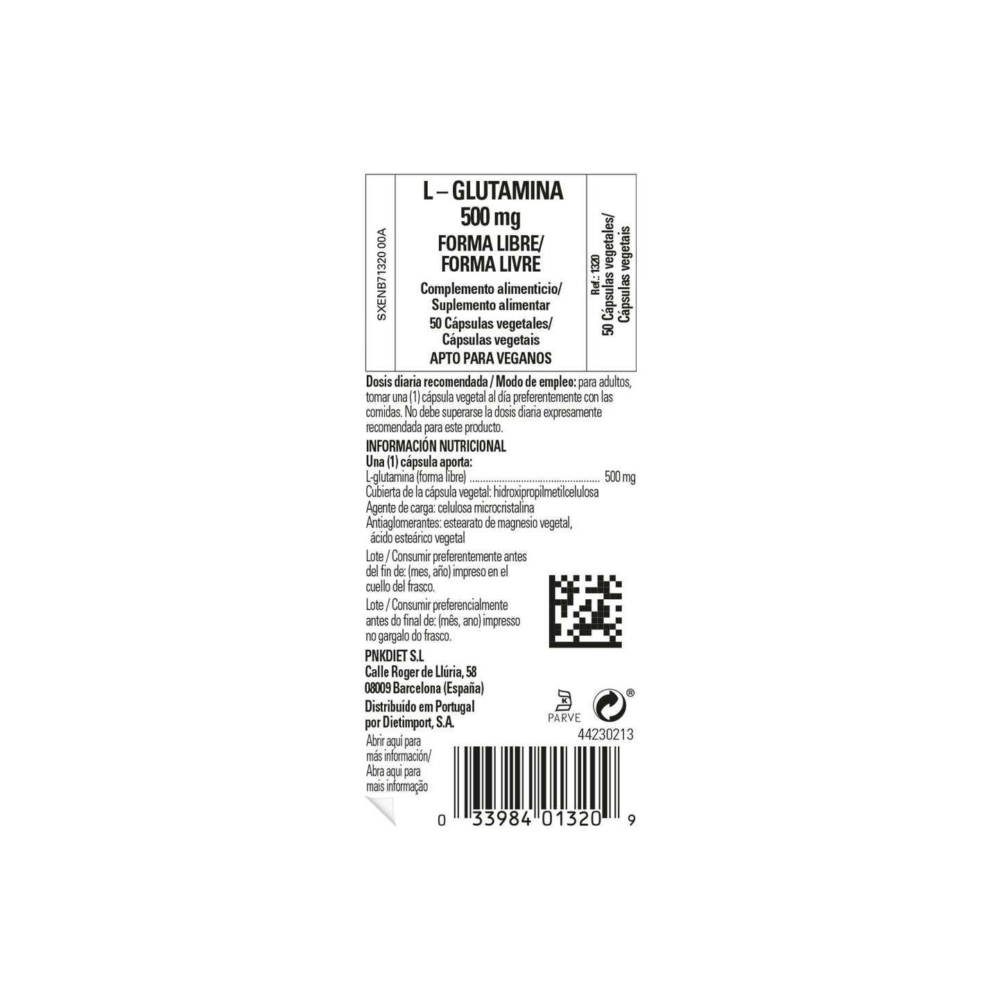 Solgar L-Glutamina 500mg 50vcaps