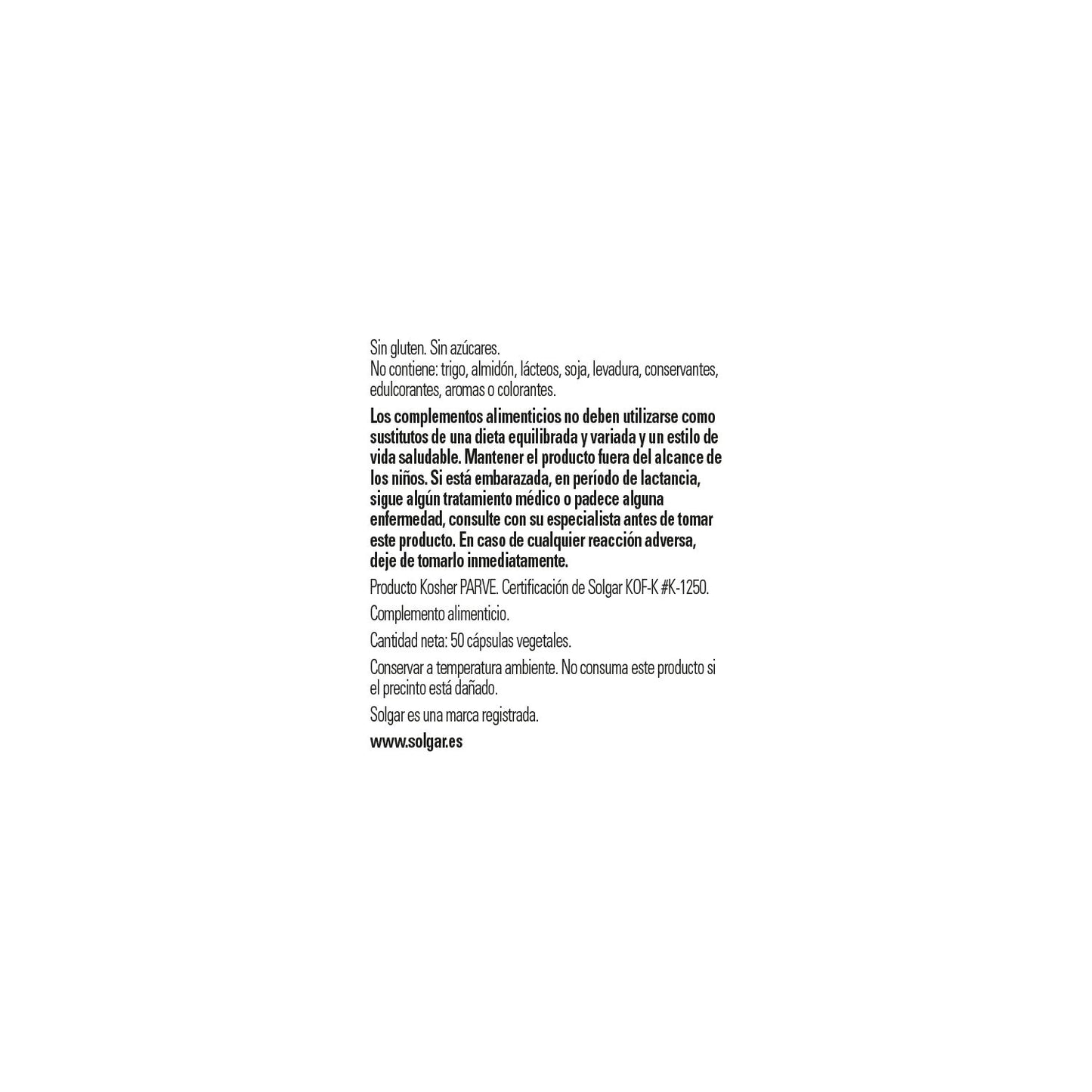 Solgar L-Glutamina 500mg 50vcaps