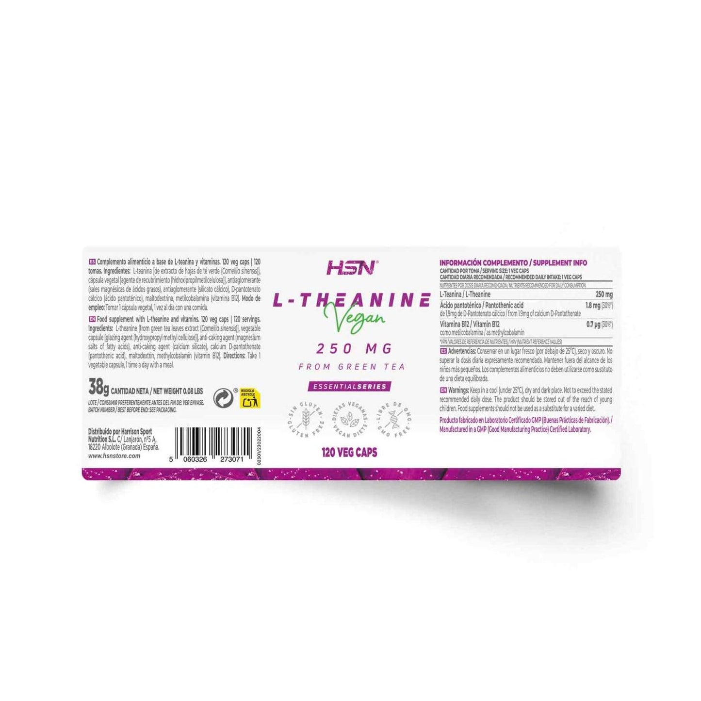 HSN L-Teanina 250mg 120vcaps