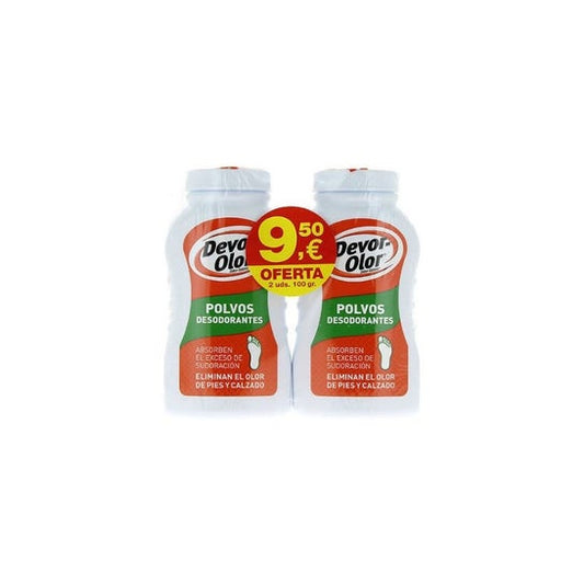 Devor Olor Desodorante Pies Polvos 2x100gr