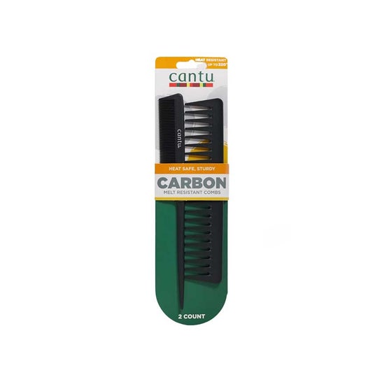 Cantu Set Carbon Melt Ressistant Combs 2 uds