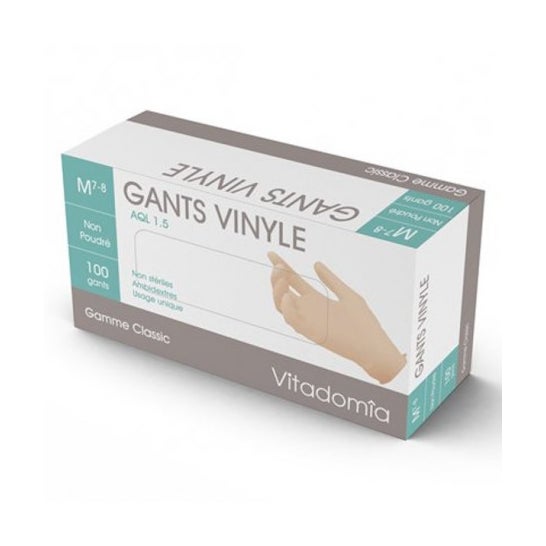 Vitadomia Guante de vinilo N/Pdr L 100